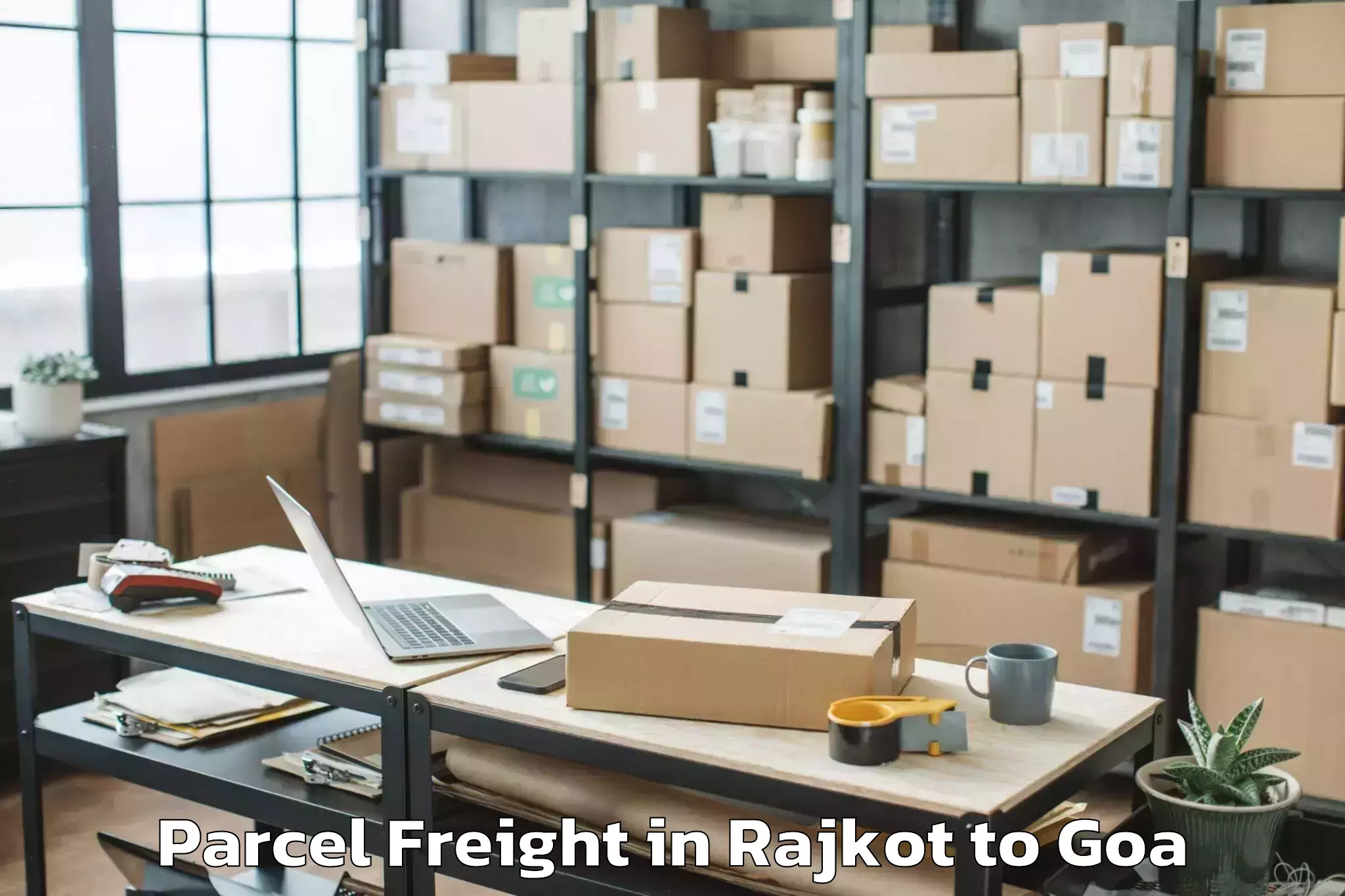 Book Rajkot to Bambolim Parcel Freight